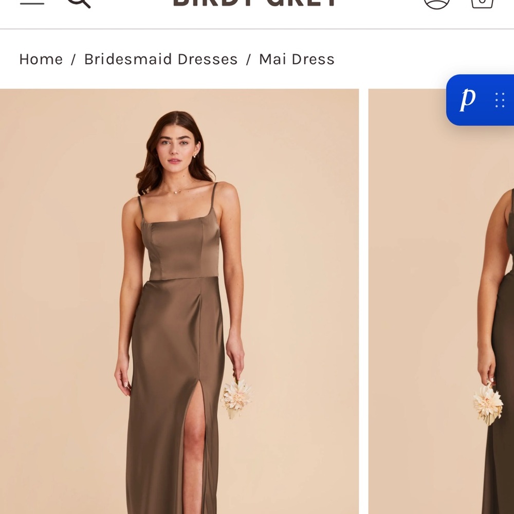 Birdy Grey Satin Dress in Matte Satin Mocha